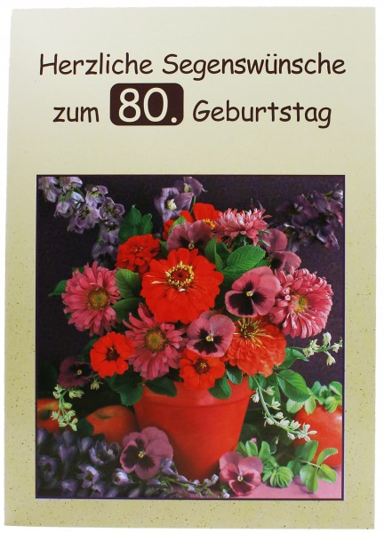 Doppelkarte - Zum 80. Geburtstag