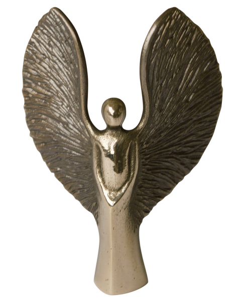 Bronzengel mit rauhen Flügeln 9 cm