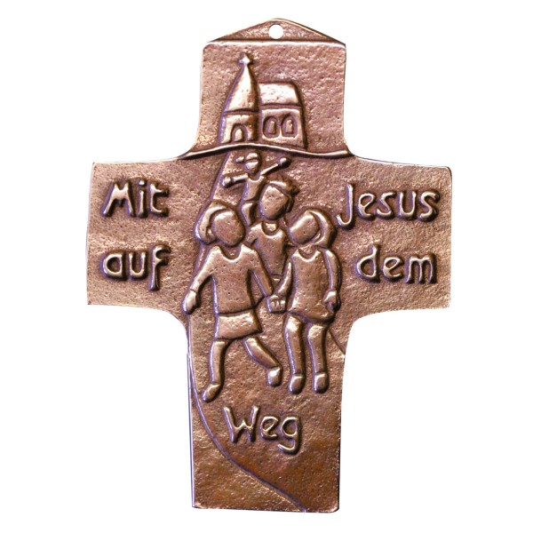 Andenkenkreuz - Mit Jesus auf dem Weg
