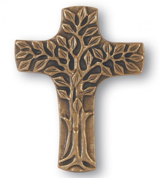 Lebensbaumkreuz aus Bronzeguß