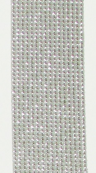 Verzierborte aus Wachs Perlenstreifen - glanzsilber 2 mm