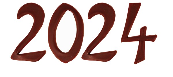 Zahl 2024 für Osterkerzen - 3,5 cm altrot