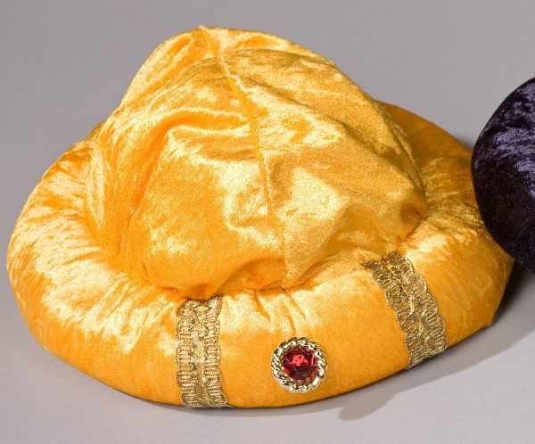 Turban gelb für Sternsinger aus Pannesamt