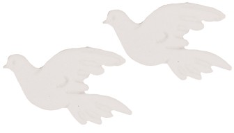 Wachsauflage zwei Tauben geprägt