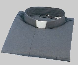 Collarhemd - Halbarm - grau - 100 % Baumwolle