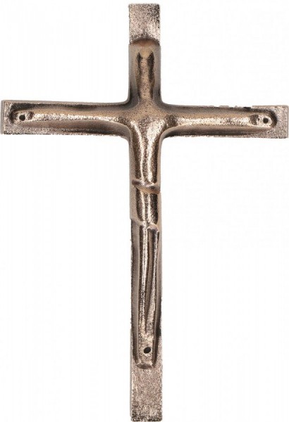 Kreuz mit Korpus Bronzeguss poliert